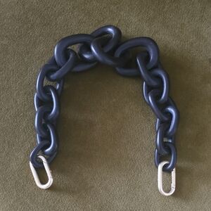 Clare V Shortie Strap- Chocolate Gradual Link Matte Resin NWT